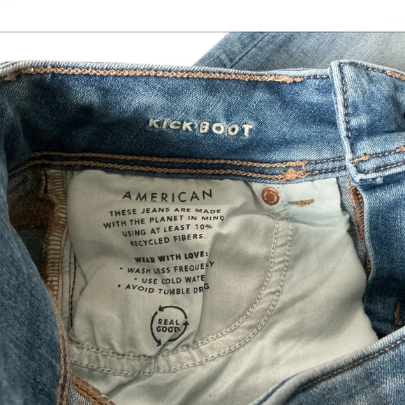 American Eagle Next Level Stretch Kickboot Jeans Womens Size 0 - Picture 8 of 8